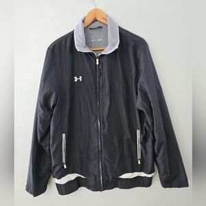 UNDER ARMOUR Jacket Mens Large Loose Track COLDGEAR Fleece Lined Pockets